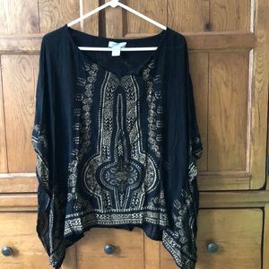 Loose fitting boho poncho from world market